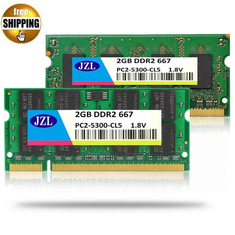 JZL Laptop Memory Ram SODIMM PC2 5300 DDR2 667MHz 200PIN 2GB / PC2 5300 ...