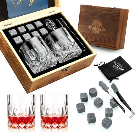 Whiskey Steine Set 6 Handgefertigte Runde Granit Whisky Steine 2