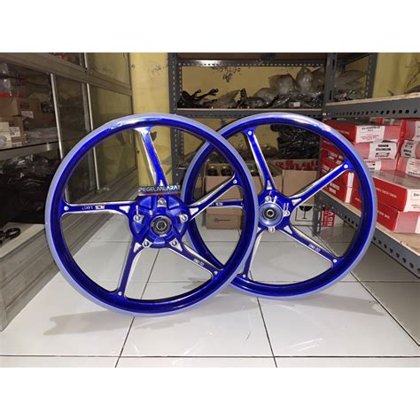 Jual VELG ENKEI ANODIZE CNC FG511 RING 17 BIRU BLUE DD DOUBLE DISK PNP