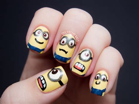 Minions Despicable Me Nail Art Chalkboard Nails Nail Art Blog