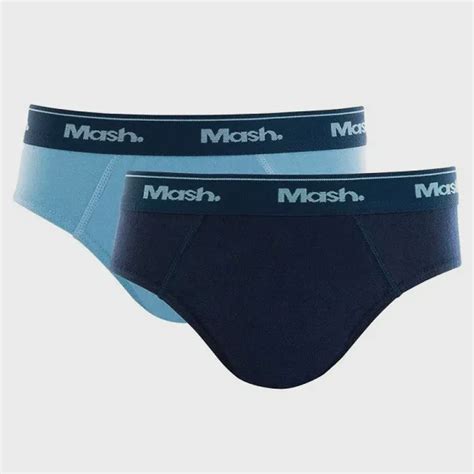 Kit 2 Cuecas Slip Mash Infantil 110 26 Marinho Azul No Shoptime