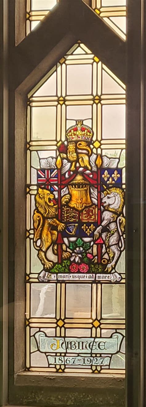 Stained Glass Window Showing The Old Arms Of Canada Used When The Main Library Building At My