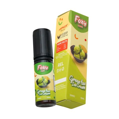 Jual Liquid Saltnic Foxy Salt Green Tea Ice Cream 30mg 15ml By