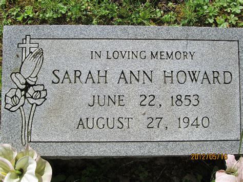 Sarah Ann Newton Howard Find A Grave Memorial