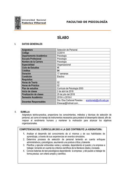 PDF Formato de E Sílabo UPC 2009 unfv edu pe Especialidad