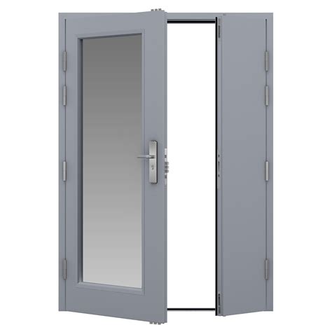 Glazed Steel Double Door (Security) | Latham's Steel Doors