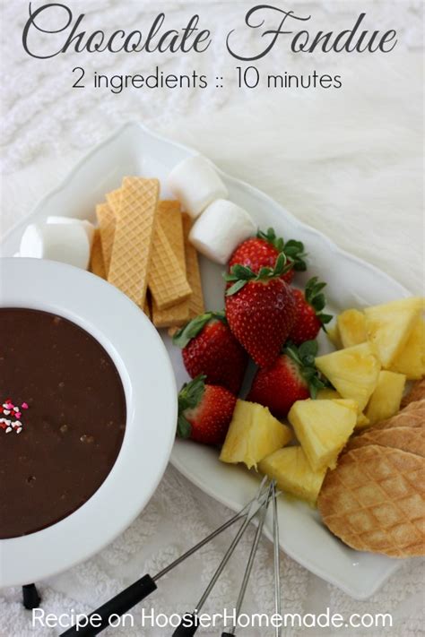 Easy Chocolate Fondue Hoosier Homemade