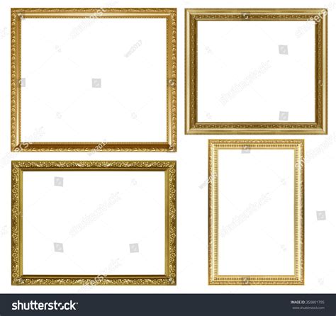 Gold Picture Frame Isolated On White Stock Photo Edit Now 350801795