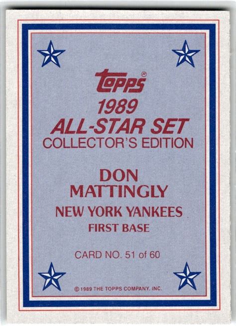 Topps Mail In Glossy All Star Collector S Edition Don