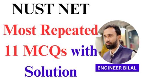 Nust Net Physics Most Repeated Mcqs With Solutions Nust Entry