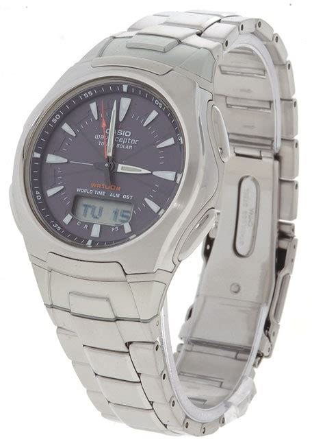 Casio Men's Solar-Atomic Titanium Watch - 10092642 - Overstock.com ...