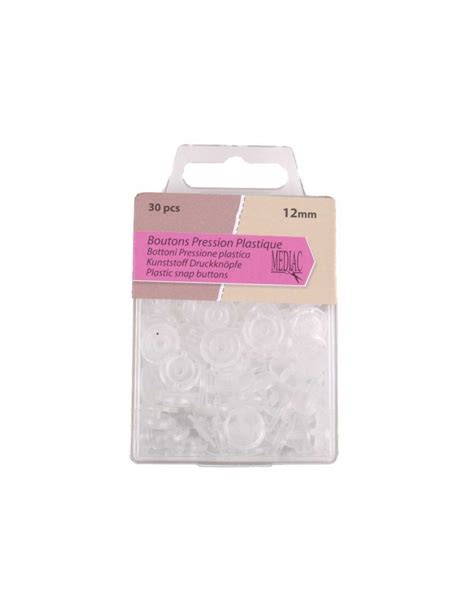 Boutons Pression En Plastique 12 Mm Transparent Toto Fr