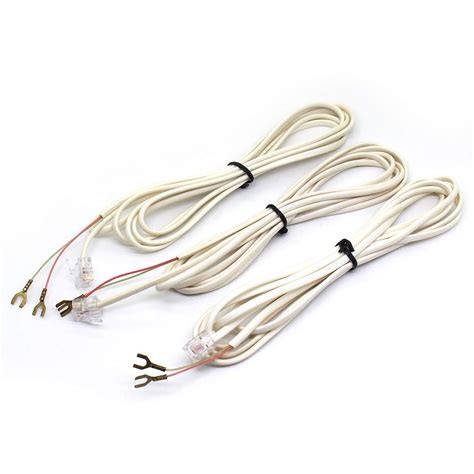 Rj11 Telephone Cord Straight Cable 6p2c To 2 Spade Lug Plug Phone Extension Cables Wire