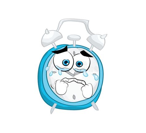 Sad alarm clock cartoon stock illustration. Illustration of character ...