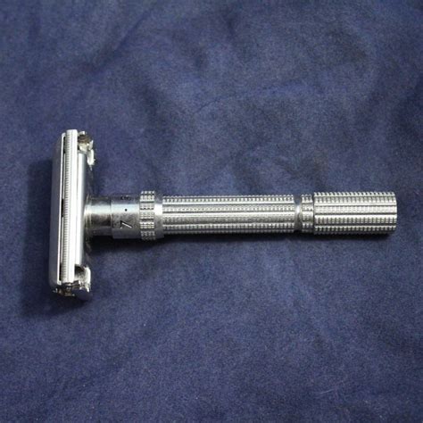 Vintage Gillette Slim J Adjustable Safety Razor With Case Darwin Shaving