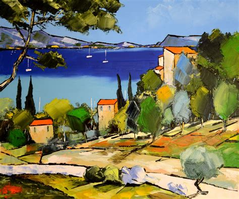 SEASCAPE MEDITERRANEAN COLORS 46 X 55 CM Peindre Un Tableau Peinture