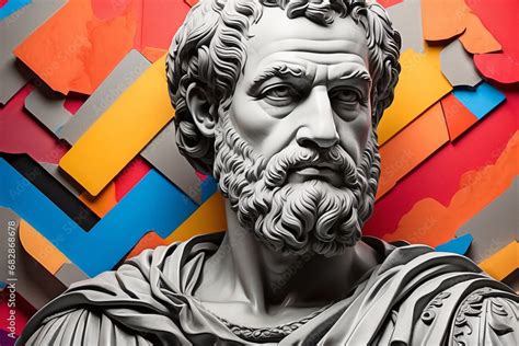 Aristotle Bust Sculpture The Greek Philosopher Illustration Of The