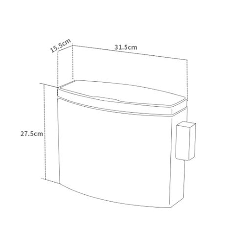 New 11L Plastic Narrow Type Kitchen Trash Can Toilet Press Type Waste ...