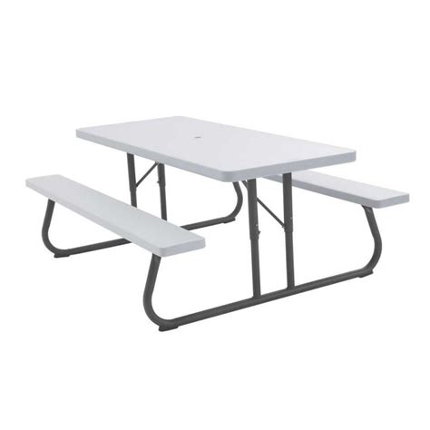 Lifetime 10 Pack 6 Ft Plastic Folding Picnic Tables White Granite