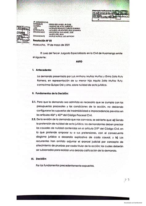 Nulidad De Acto Jurídico Parte 2 Teoria General Del Acto Juridico