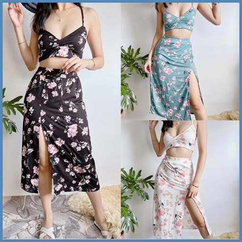 SEXY PN SUMMER P HOT Fj TERNO Kw Slit BN Skirt EA Top Zk PANG S SWIMMING BEACH Shopee