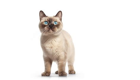 Premium AI Image | White Background Beige Cat