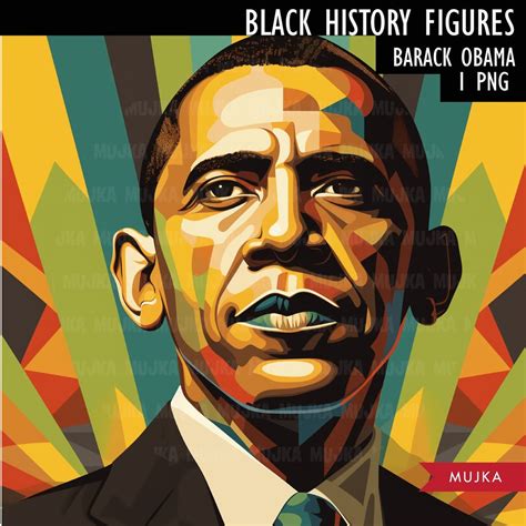 Black History PNG, Barack Obama poster, Black History Cards, printable ...