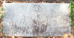 Pvt Zachariah Nimrod Cross M Morial Find A Grave