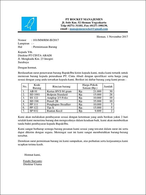 Contoh Surat Permohonan Pengiriman Barang Surat Permohonan Desain