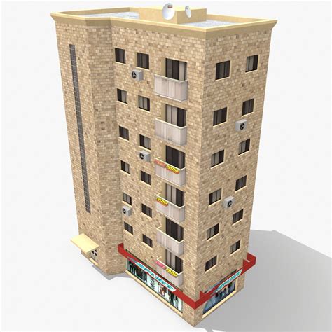 Apartment Building 4 3D Model $49 - .max .fbx .obj .3ds - Free3D