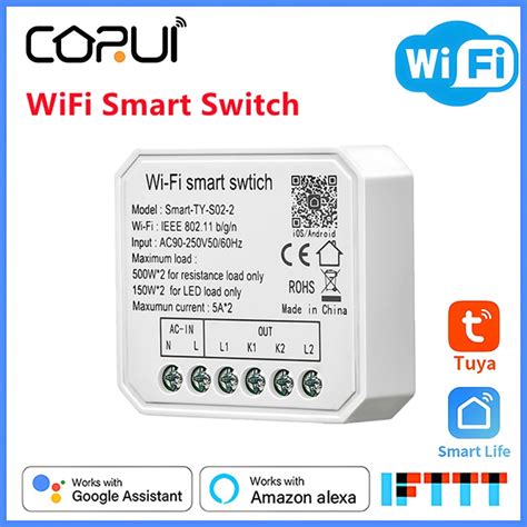 Corui Tuya Wi Fi Mini Diy M Dulo Interruptor De Luz Gang Vida