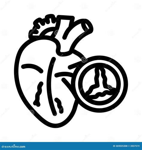 Cardiology Line Icons Collection. Hypertension, Arrhythmia, Angina