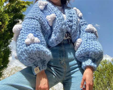 Heyays Cloud Knit Cardigan Chunky Knit Product Handmade Etsy Chunky