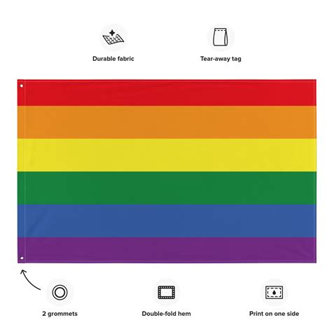 Premium Rainbow Lgbt Pride Flag Symbol Of Inclusion And Love Etsy