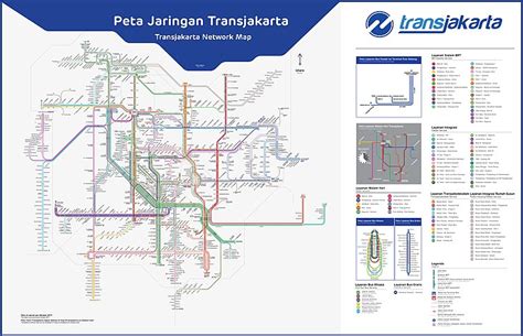 Map of TransJakarta routes (Jakarta, Indonesia) : r/transit