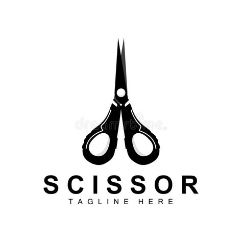 Barbershop Logo Scissors Vector Retro Vintage Minimalist Typography