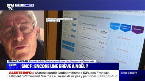 Menace de grève SNCF à Noël Bruno Gazeau président de la Fédération