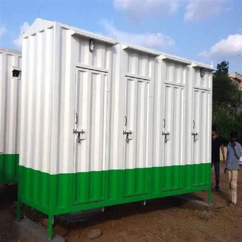 White And Green Modular Portable Toilet Cabin At Best Price In Thane