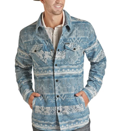 Outerwear Mens Aztec Shirt Jacket Shop Wild West