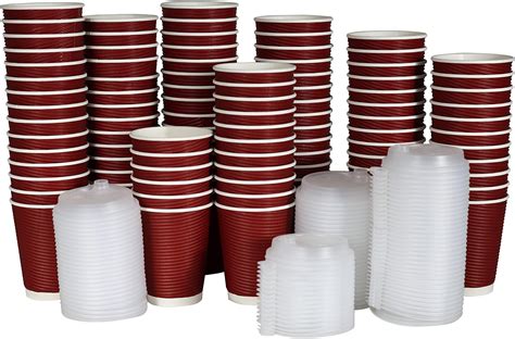 Amazon Rebushar Disposable Coffee Cups With Lids Oz Pack