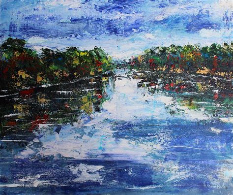 River And Sky Painting By Vesna Martinjak Fine Art America