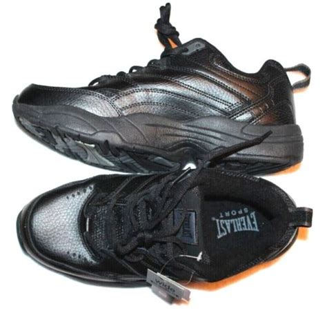 Everlast Sport Mens Louis Black Court Lace Up Athletic Shoes 7w85w Ebay