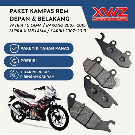 Jual KAMPAS REM DEPAN BELAKANG SATRIA FU BARONG SUPRA X 125 BATMAN XWZ