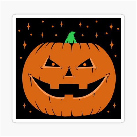 "Scary pumpkin head, Pumpkin face, Evil pumpkin, Halloween" Sticker for ...