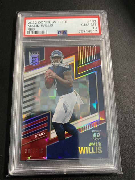 Malik Willis Elite Red Price Guide Sports Card Investor