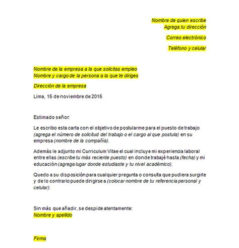 ¿cómo Escribir Una Carta De Solicitud De Empleo Management And Empleo Gestión