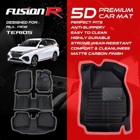 Promo Karpet Mobil 5D All New Terios Fusion R Premium Car Mat Carbon