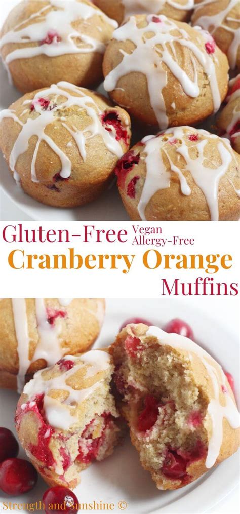 Gluten Free Orange Cranberry Muffins Vegan Allergy Free