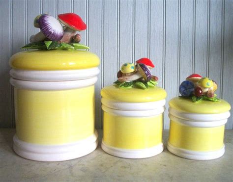 Vintage Mushroom Canister Set Etsy Vintage Mushroom Stuffed