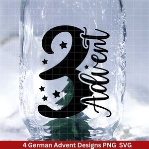 Advent Plotterdatei Svg Png Plotterdatei 1 4 Adventszahlen Svg